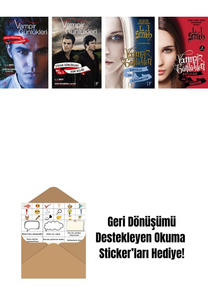 L. J. Smith 4 Kitap Set + Okuma Sticker'ları