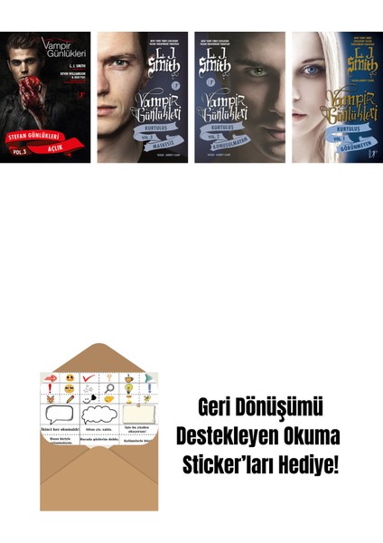 L. J. Smith 4 Kitap Set + Okuma Sticker'ları