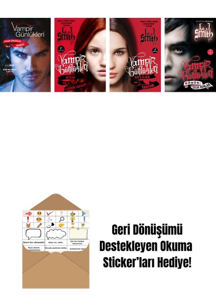 L. J. Smith 4 Kitap Set + Okuma Sticker'ları