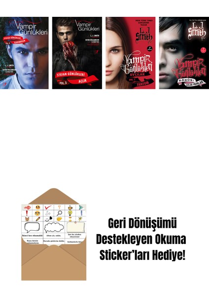 L. J. Smith 4 Kitap Set + Okuma Sticker'ları