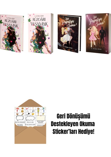 K. Kübra Berk 4 Kitap Set + Okuma Sticker'ları