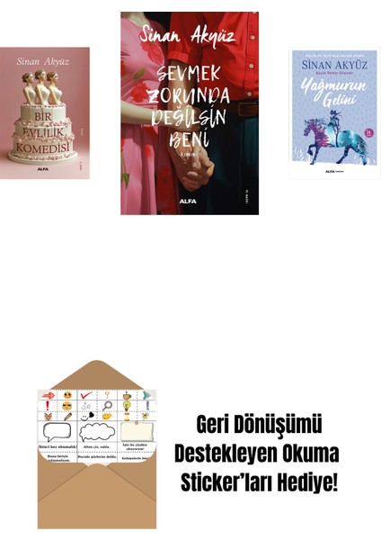 Sinan Akyüz 3 Kitap Set + Okuma Sticker'ları