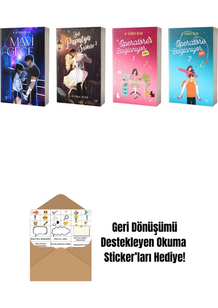 K. Kübra Berk 4 Kitap Set + Okuma Sticker'ları