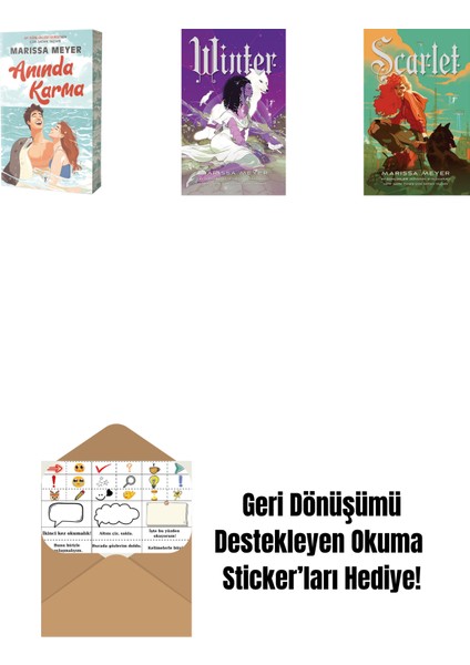 Marissa Meyer 3 Kitap Set + Okuma Sticker'ları