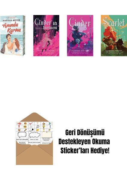 Marissa Meyer 4 Kitap Set + Okuma Sticker'ları