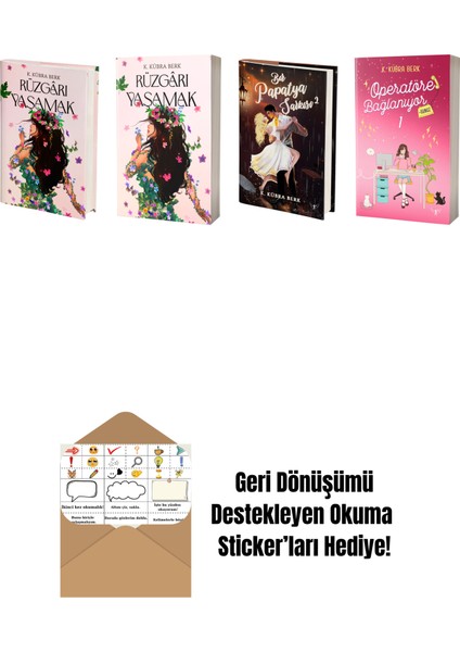 K. Kübra Berk 4 Kitap Set + Okuma Sticker'ları