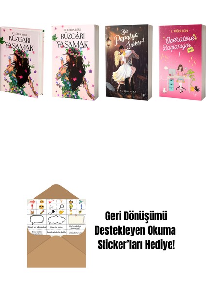 K. Kübra Berk 4 Kitap Set + Okuma Sticker'ları