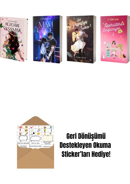 K. Kübra Berk 4 Kitap Set + Okuma Sticker'ları