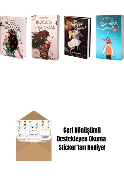 K. Kübra Berk 4 Kitap Set + Okuma Sticker'ları