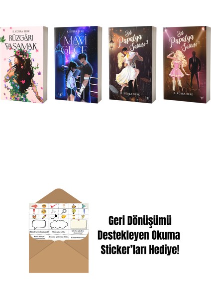K. Kübra Berk 4 Kitap Set + Okuma Sticker'ları
