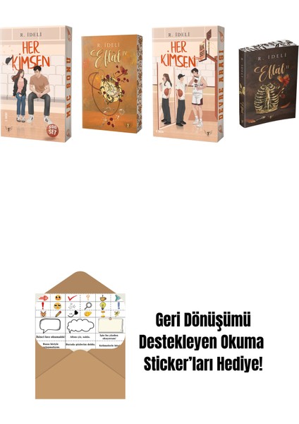 R. Ideli 4 Kitap Set + Okuma Sticker'ları