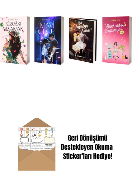 K. Kübra Berk 4 Kitap Set + Okuma Sticker'ları