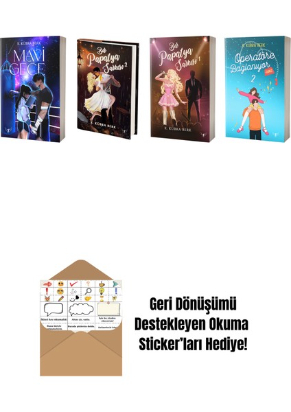 K. Kübra Berk 4 Kitap Set + Okuma Sticker'ları