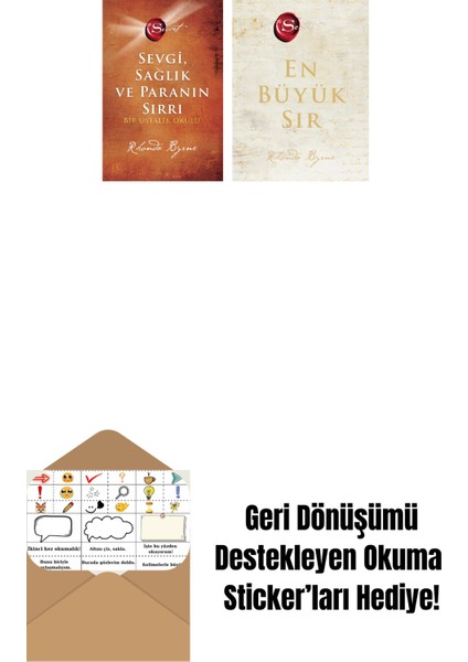 The Secret - Sevgi Sağlık ve Paranın Sırrı (Ciltli) + The Secret - En Büyük Sır (Ciltli) + Okuma Sticker'ları