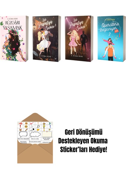 K. Kübra Berk 4 Kitap Set + Okuma Sticker'ları