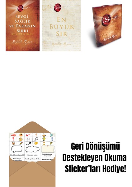 Rhonda Byrne 3 Kitap Set + Okuma Sticker'ları