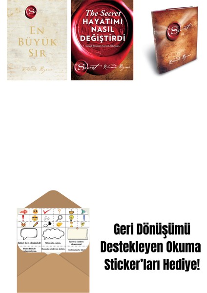 Rhonda Byrne 3 Kitap Set + Okuma Sticker'ları