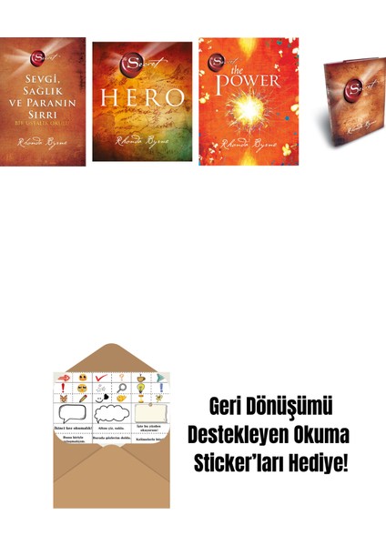 Rhonda Byrne 4 Kitap Set + Okuma Sticker'ları