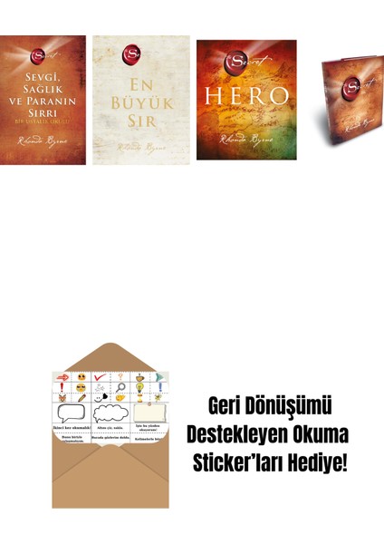 Rhonda Byrne 4 Kitap Set + Okuma Sticker'ları