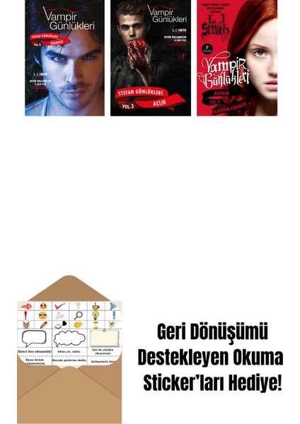 L. J. Smith 3 Kitap Set + Okuma Sticker'ları