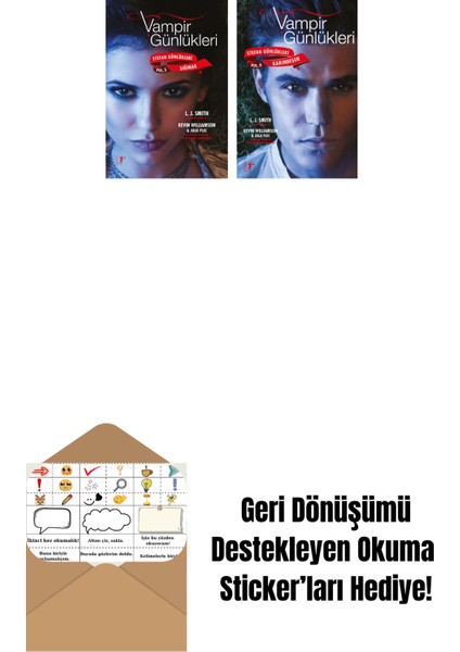 Vampir Günlükleri - Stefan Günlükleri Vol. 5 Sığınak + Vampir Günlükleri - Stefan Günlükleri Vol. 4 Karındeşen + Okuma Sticker'ları