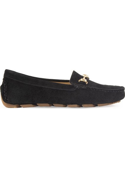 Hakiki Süet Kadın Tokalı Loafer 700914