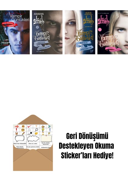 L. J. Smith 4 Kitap Set + Okuma Sticker'ları