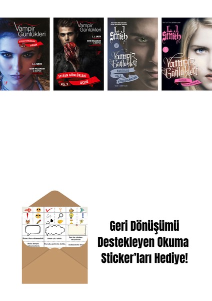 L. J. Smith 4 Kitap Set + Okuma Sticker'ları