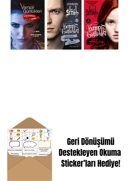 L. J. Smith 3 Kitap Set + Okuma Sticker'ları