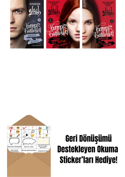 L. J. Smith 3 Kitap Set + Okuma Sticker'ları
