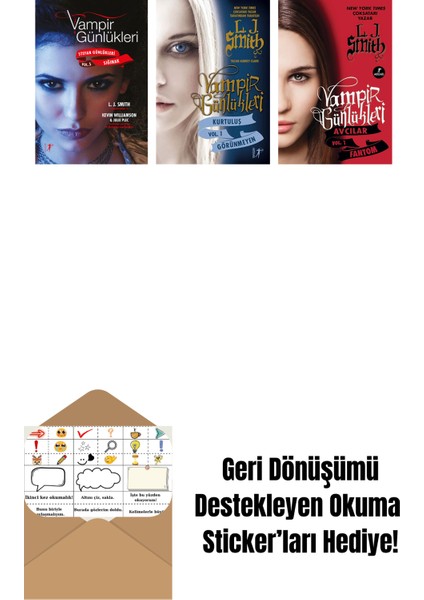 L. J. Smith 3 Kitap Set + Okuma Sticker'ları
