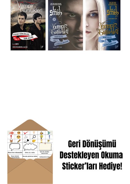 L. J. Smith 3 Kitap Set + Okuma Sticker'ları