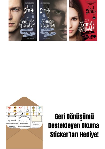 L. J. Smith 3 Kitap Set + Okuma Sticker'ları
