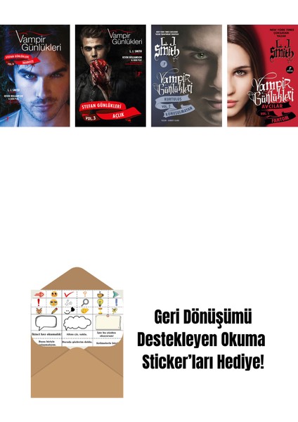 L. J. Smith 4 Kitap Set + Okuma Sticker'ları