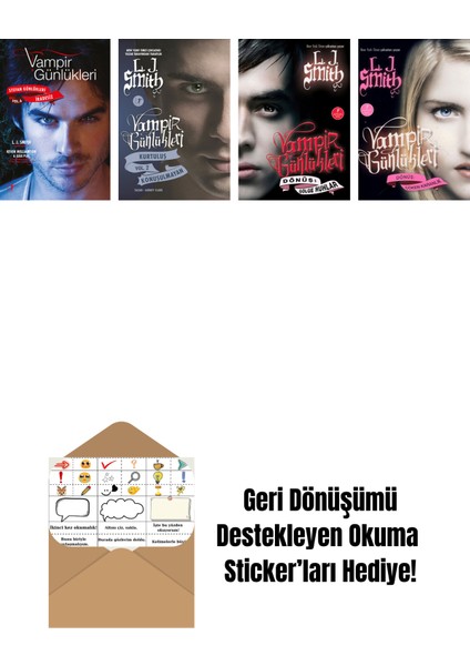 L. J. Smith 4 Kitap Set + Okuma Sticker'ları