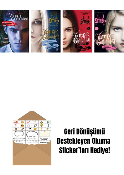 L. J. Smith 4 Kitap Set + Okuma Sticker'ları