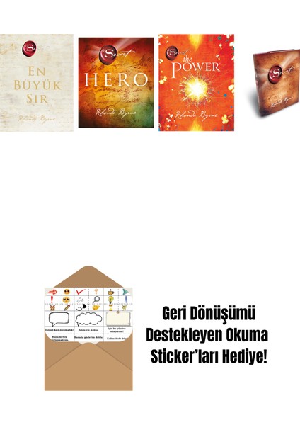 Rhonda Byrne 4 Kitap Set + Okuma Sticker'ları