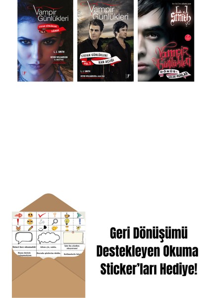 L. J. Smith 3 Kitap Set + Okuma Sticker'ları