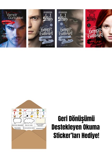 L. J. Smith 4 Kitap Set + Okuma Sticker'ları
