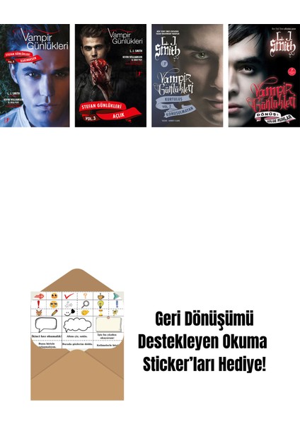 L. J. Smith 4 Kitap Set + Okuma Sticker'ları