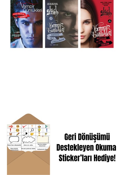 L. J. Smith 3 Kitap Set + Okuma Sticker'ları