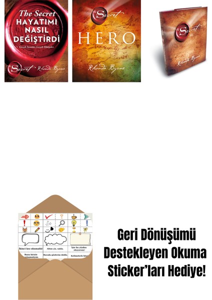 Rhonda Byrne 3 Kitap Set + Okuma Sticker'ları