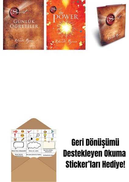 Rhonda Byrne 3 Kitap Set + Okuma Sticker'ları