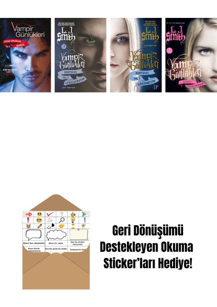 L. J. Smith 4 Kitap Set + Okuma Sticker'ları