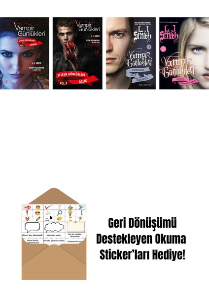 L. J. Smith 4 Kitap Set + Okuma Sticker'ları