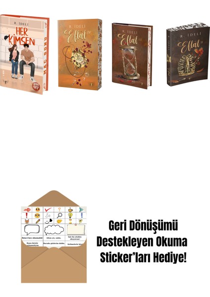 R. Ideli 4 Kitap Set + Okuma Sticker'ları