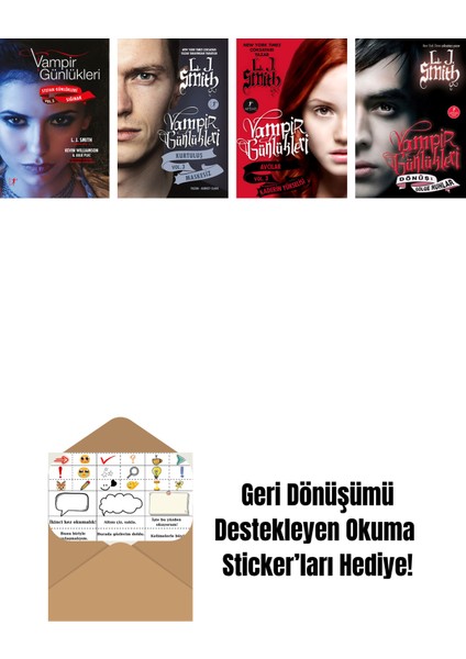 L. J. Smith 4 Kitap Set + Okuma Sticker'ları