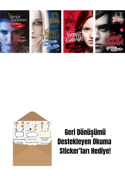 L. J. Smith 4 Kitap Set + Okuma Sticker'ları