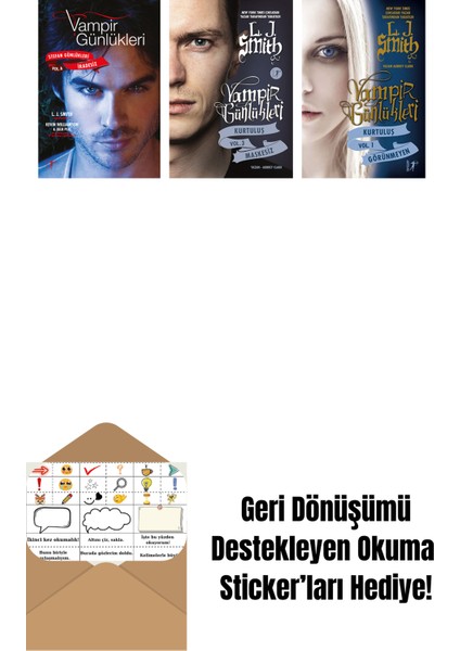 L. J. Smith 3 Kitap Set + Okuma Sticker'ları
