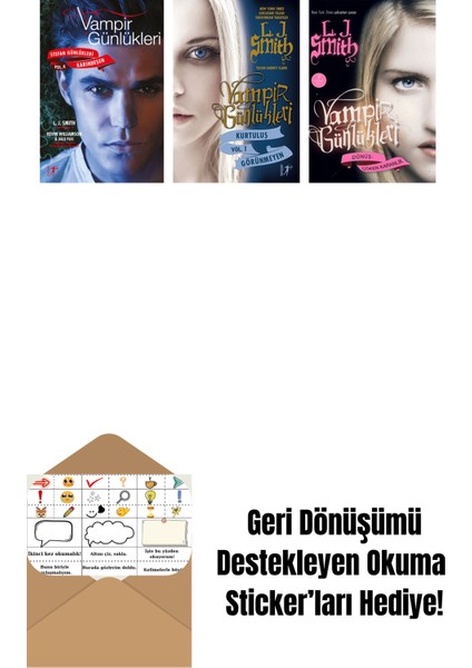 L. J. Smith 3 Kitap Set + Okuma Sticker'ları